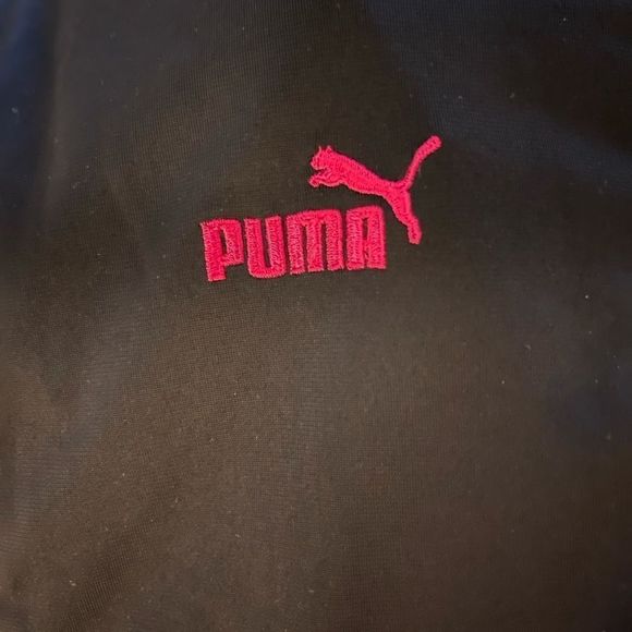 Puma Black/Pink/White Track Jacket Sz L - Picture 8 of 11